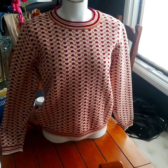 Molly Bracken Sweaters - Molly Bracken Heart to Heart Sweater Sz L/XL